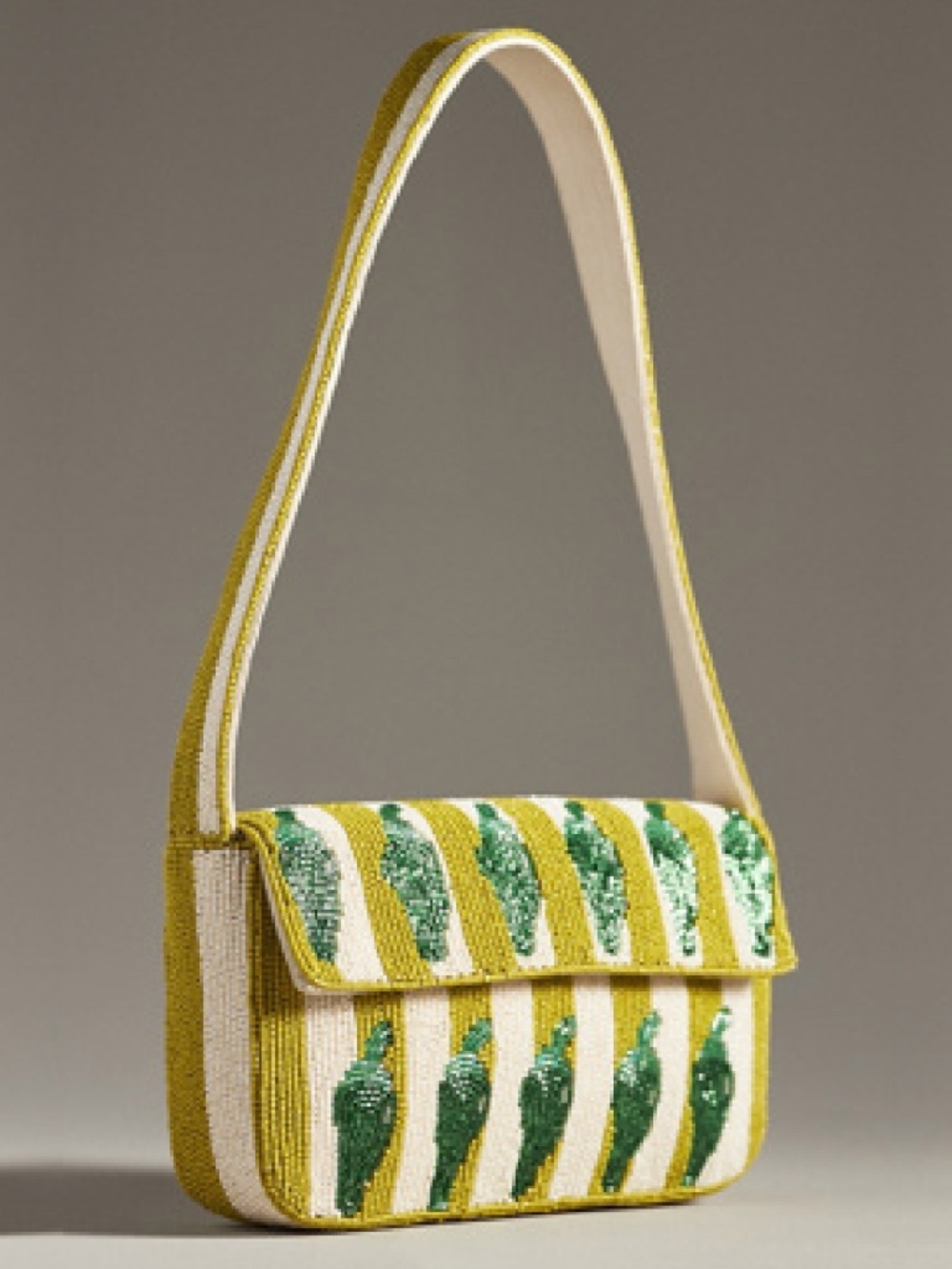 Fiona Beaded Bag: Food & Drink Edition (Peppers) Color Jalapeno